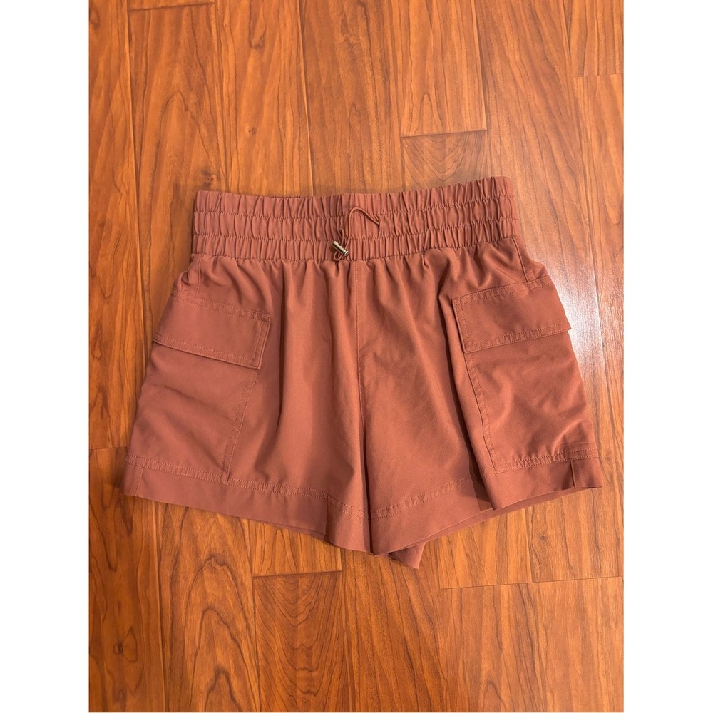 Abercrombie & Fitch Cargo Shorts Womens Small Brown with Silver Drawcord